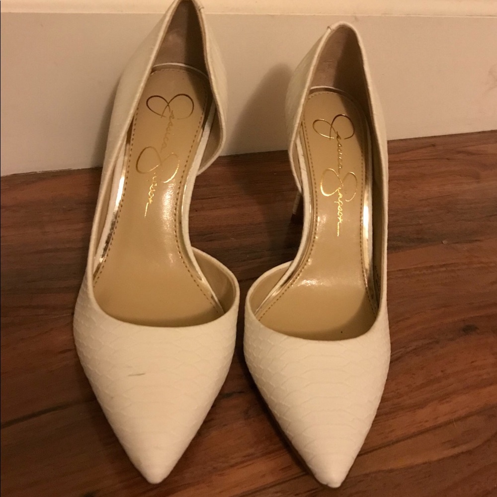White Jessica Simpson Heels - Picture 2 of 2